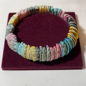 Pastel Organic Shell Bracelet